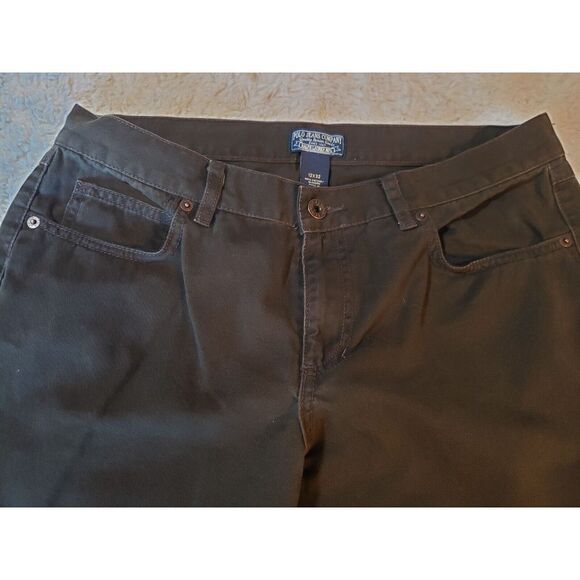 Lauren Ralph Lauren Womens Denim Jeans Black 12X32 Pockets Flat Front Mid Rise - Picture 3 of 10